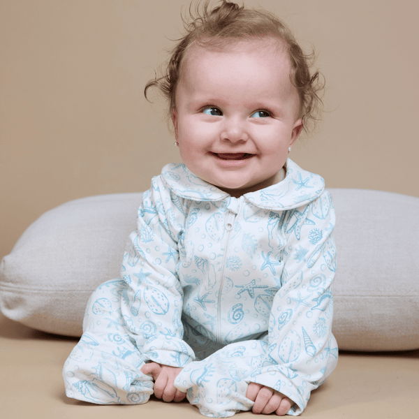 Enterito largo bebé niña bajo del mar algodón pima - SimplyB