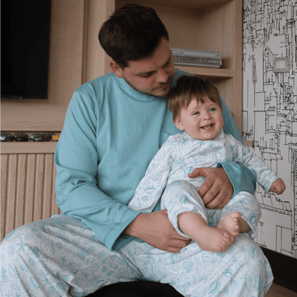 Enterito largo bebé niño bajo del mar Algodón Pima - SimplyB