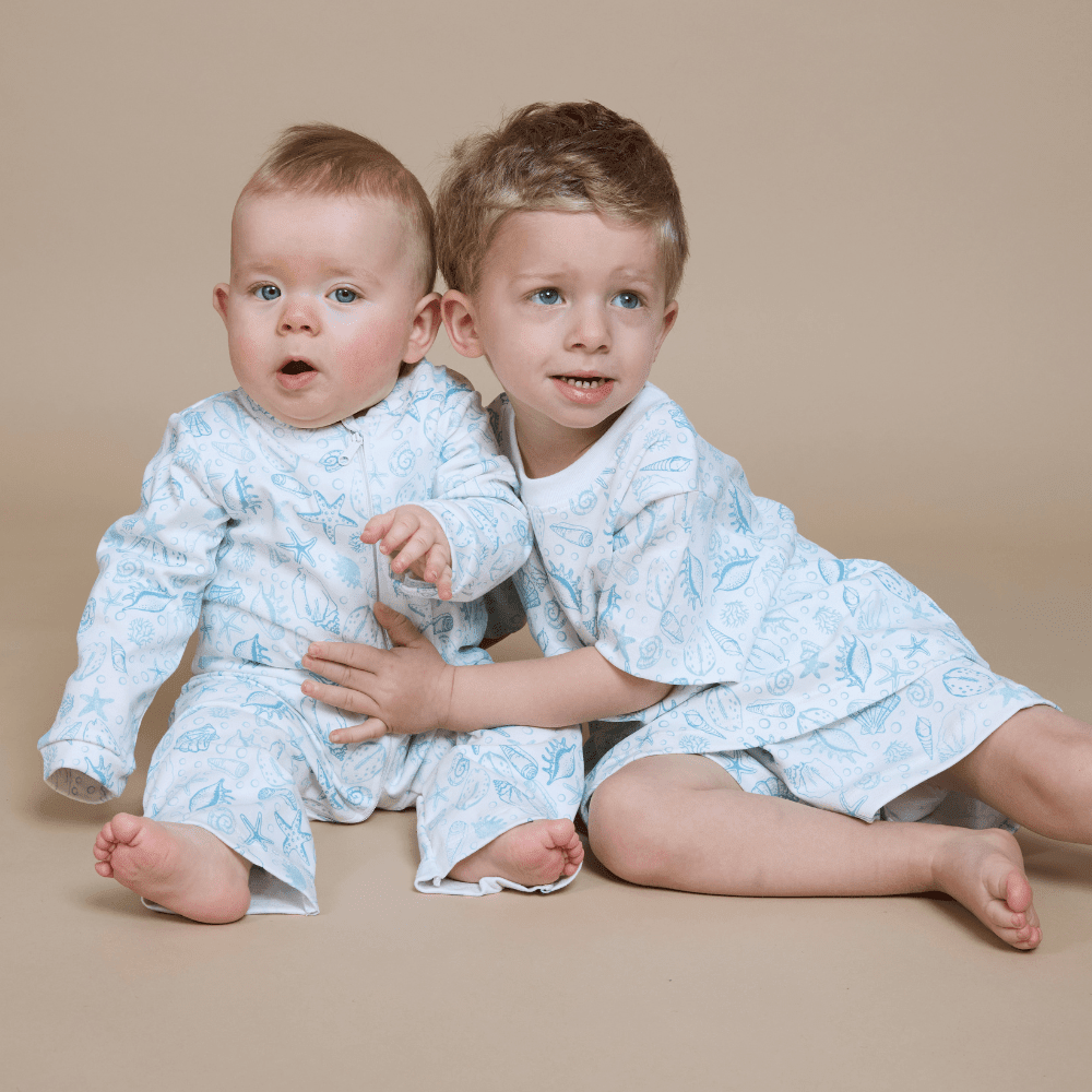 Enterito largo bebé niño bajo del mar Algodón Pima - SimplyB