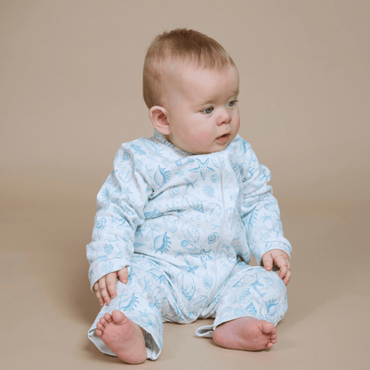 Enterito largo bebé niño bajo del mar Algodón Pima - SimplyB