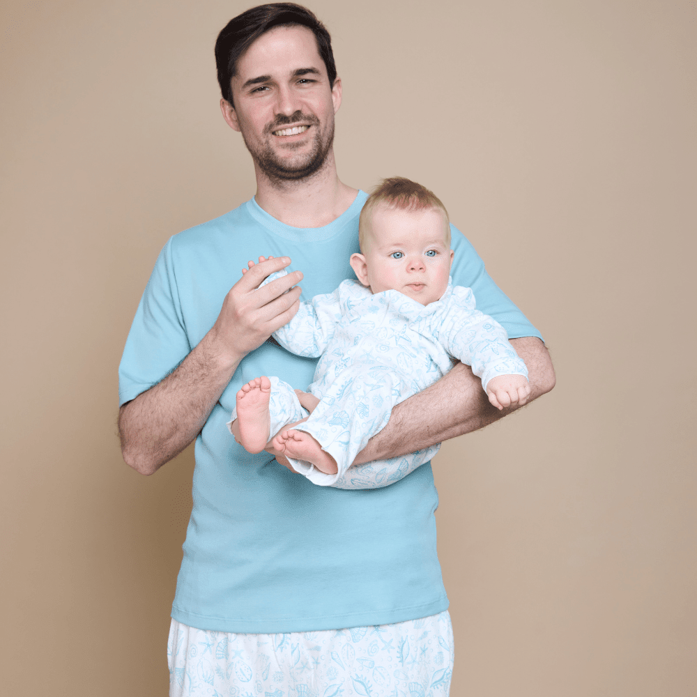 Enterito largo bebé niño bajo del mar Algodón Pima - SimplyB