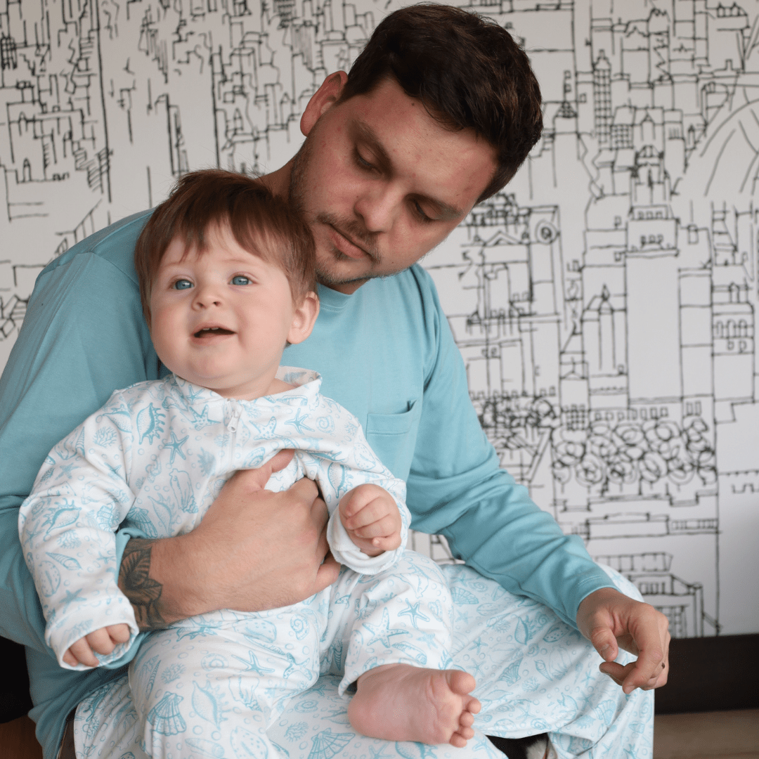 Enterito largo bebé niño bajo del mar Algodón Pima - SimplyB