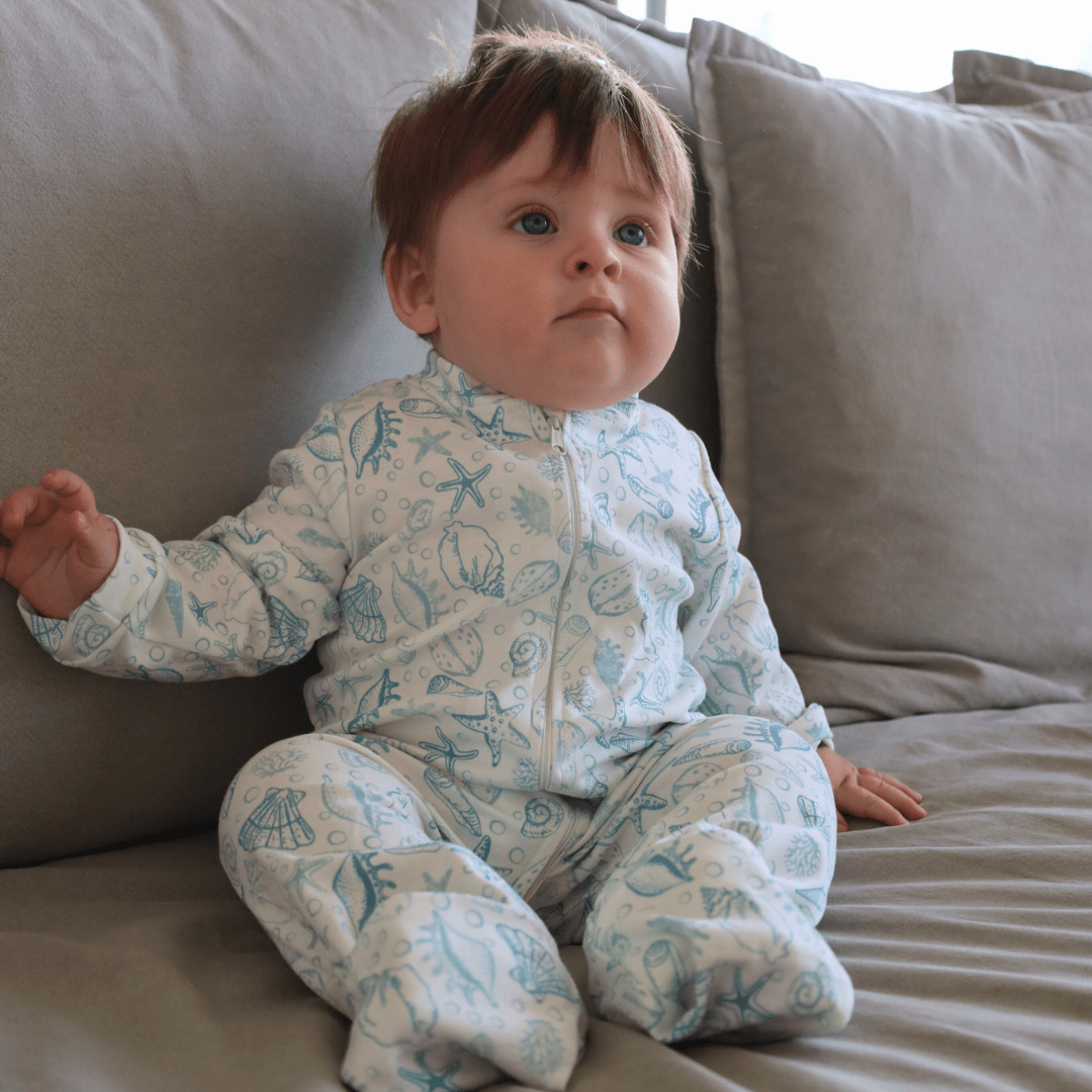 Enterito largo bebé niño bajo del mar Algodón Pima - SimplyB