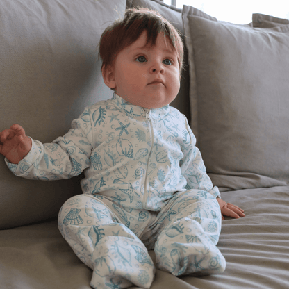 Enterito largo bebé niño bajo del mar Algodón Pima - SimplyB