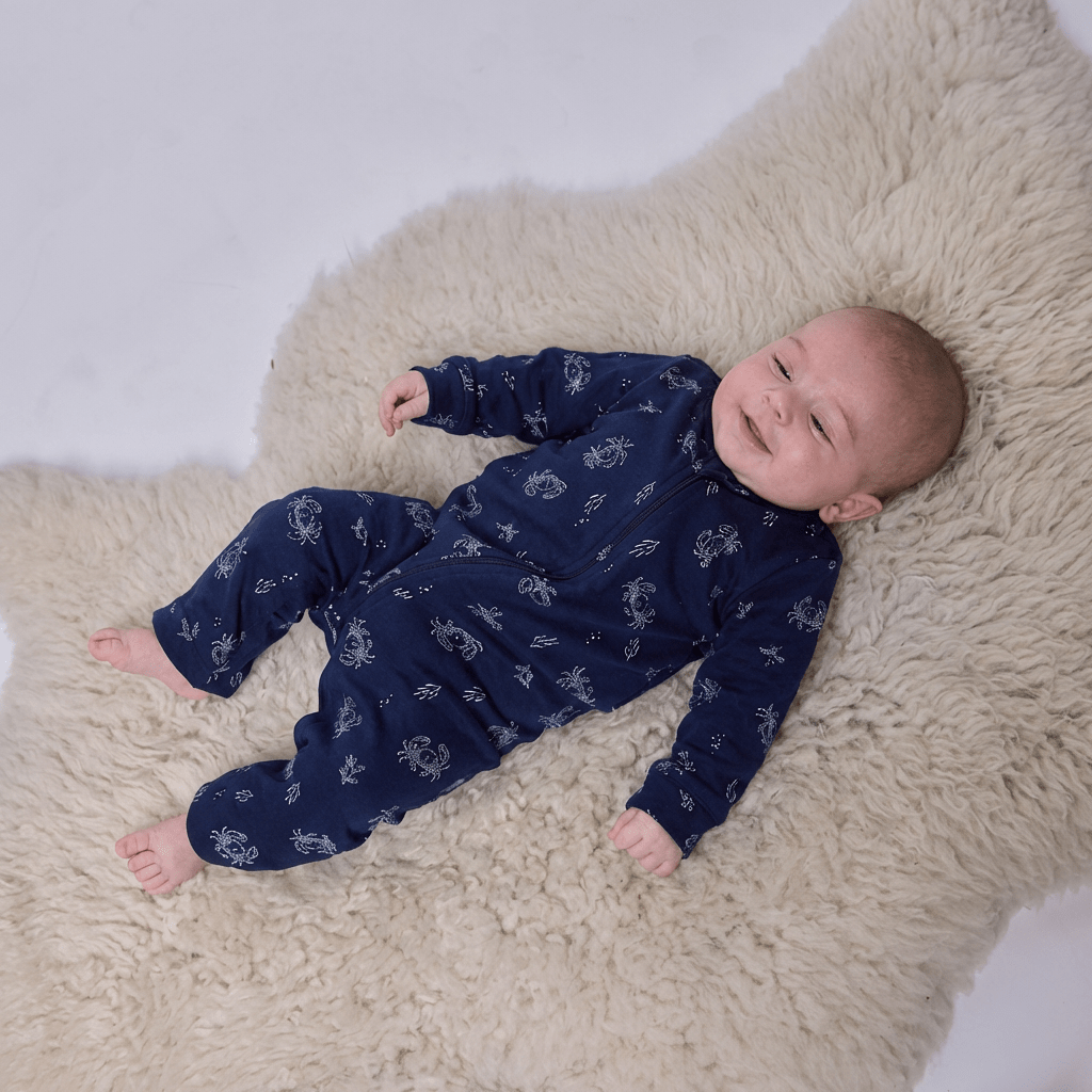 Enterito largo bebé niño cangrejos algodón pima - SimplyB