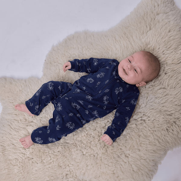 Enterito largo bebé niño cangrejos algodón pima - SimplyB