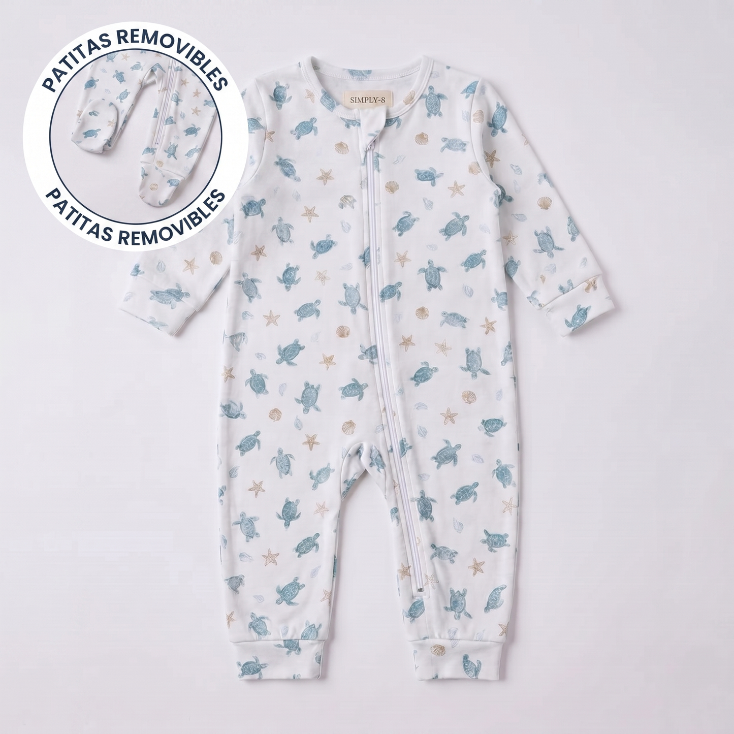 Enterito Bebé Niño Tortugas Acuarela – Algodón Pima 100% | SimplyB