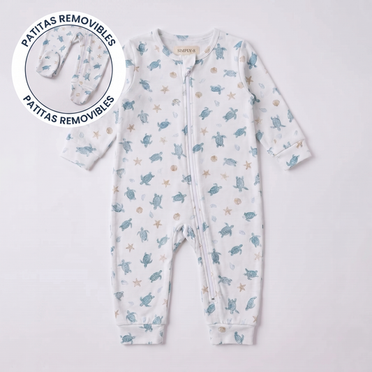 Enterito Bebé Niño Tortugas Acuarela – Algodón Pima 100% | SimplyB
