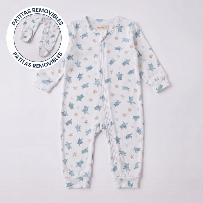 Enterito Bebé Niño Tortugas Acuarela – Algodón Pima 100% | SimplyB