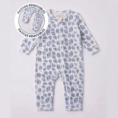 Enterito Bebé Helechos Azules – Algodón Pima 100% | SimplyB