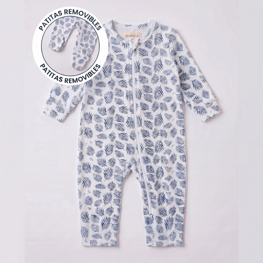 Enterito Bebé Helechos Azules – Algodón Pima 100% | SimplyB