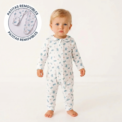 Enterito Bebé Niña Tortugas Acuarela – Algodón Pima 100% | SimplyB