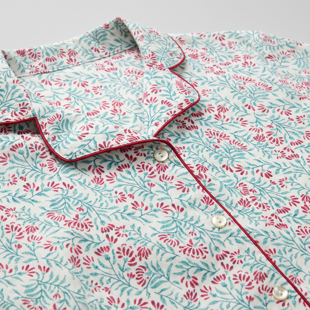 Pijama Mujer algodón pima corto enredadera uva