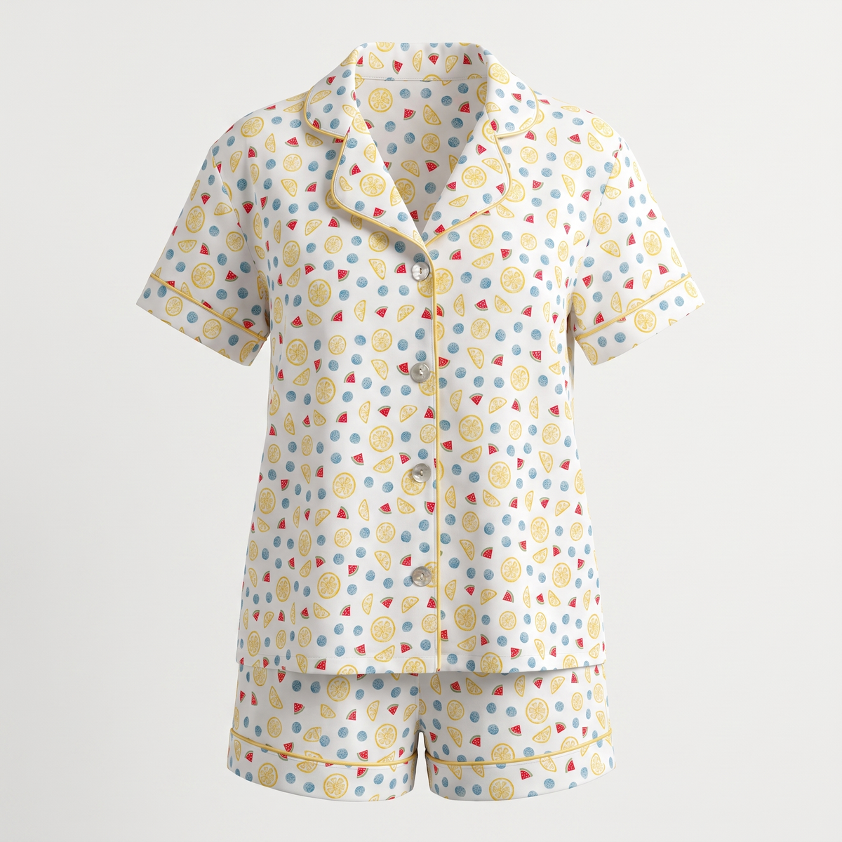 Pijama Mujer algodón pima corto frutal