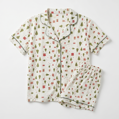 Pijama navideño regalos Mujer algodón pima