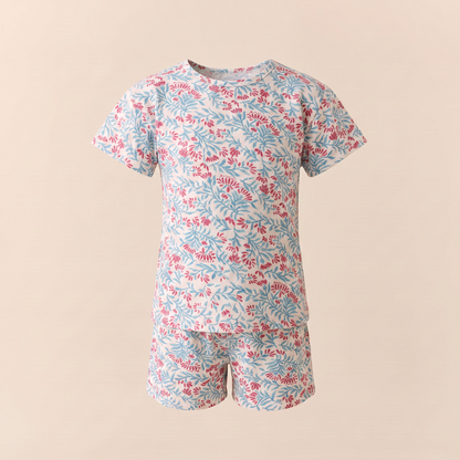 Pijama Niña Corto enredadera uva