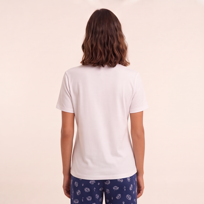 Pijama Mujer Pantalón y Polera Algodón Pima Cangrejos