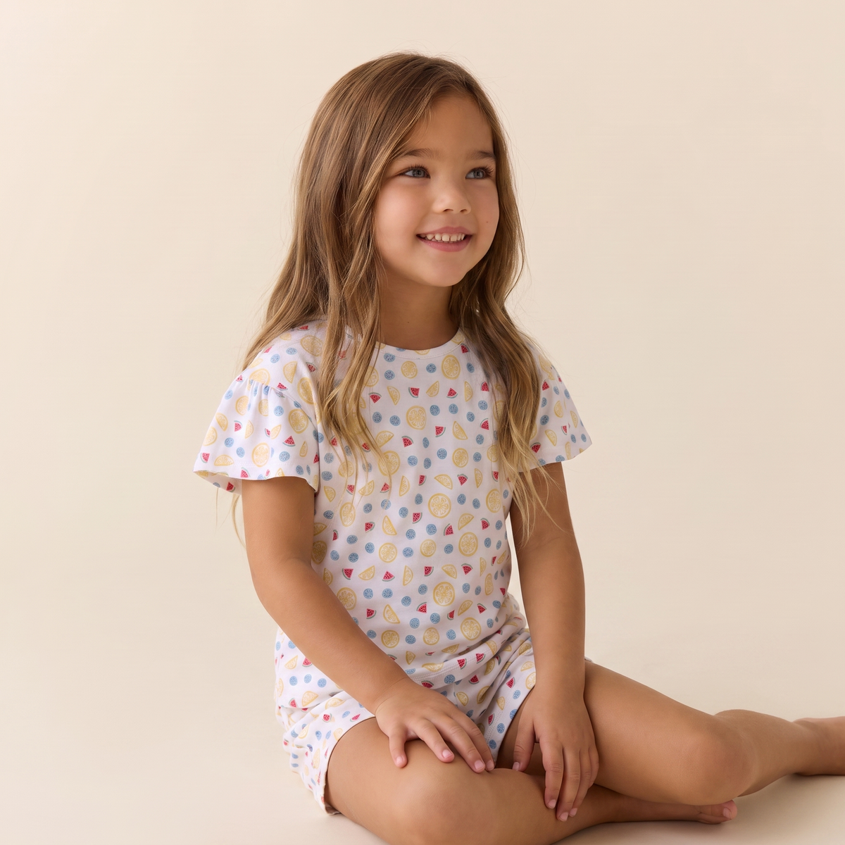 Pijama Niña Corto Algodón Frutal