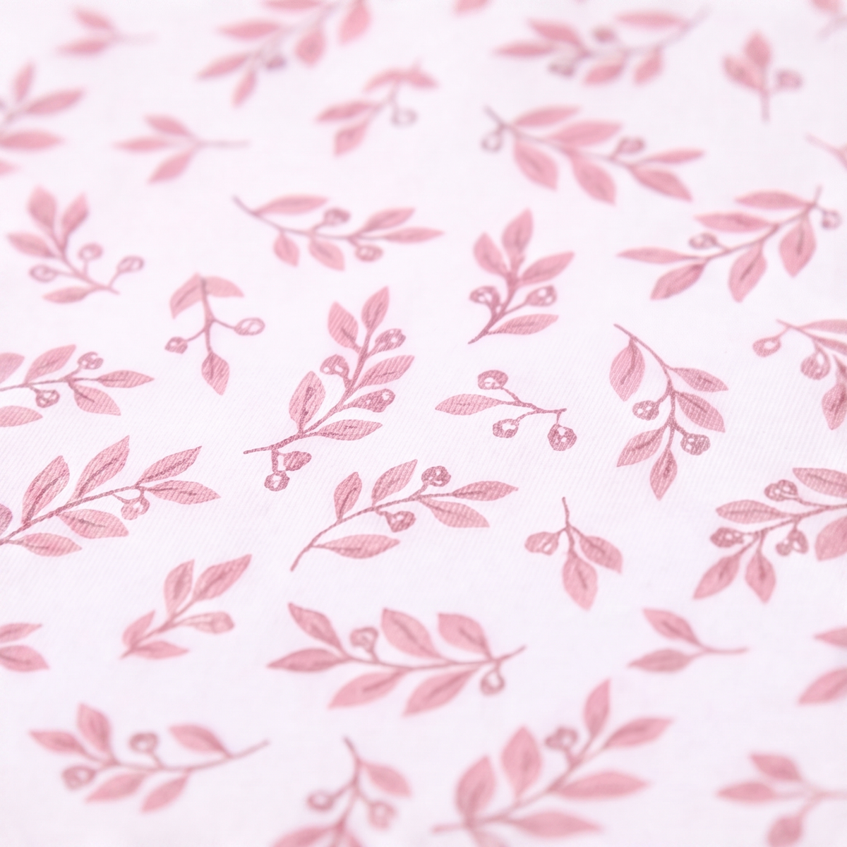Ranita Bebé Niña Algodón Pima Hojas rosadas