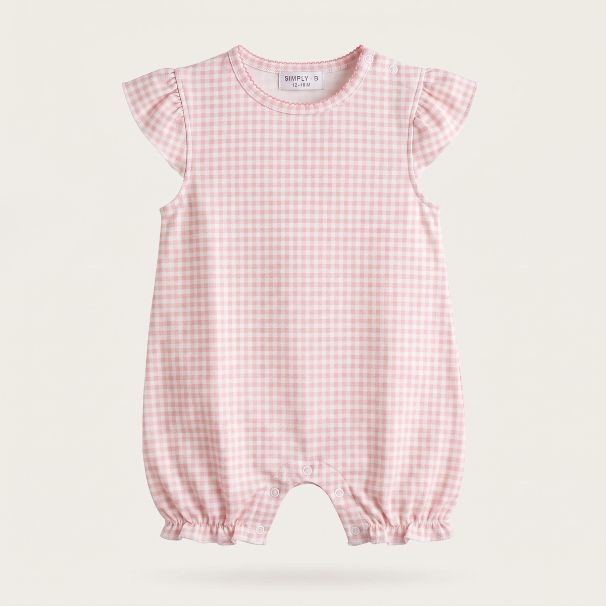 Ranita Bebé Niña Algodón Vichy rosado