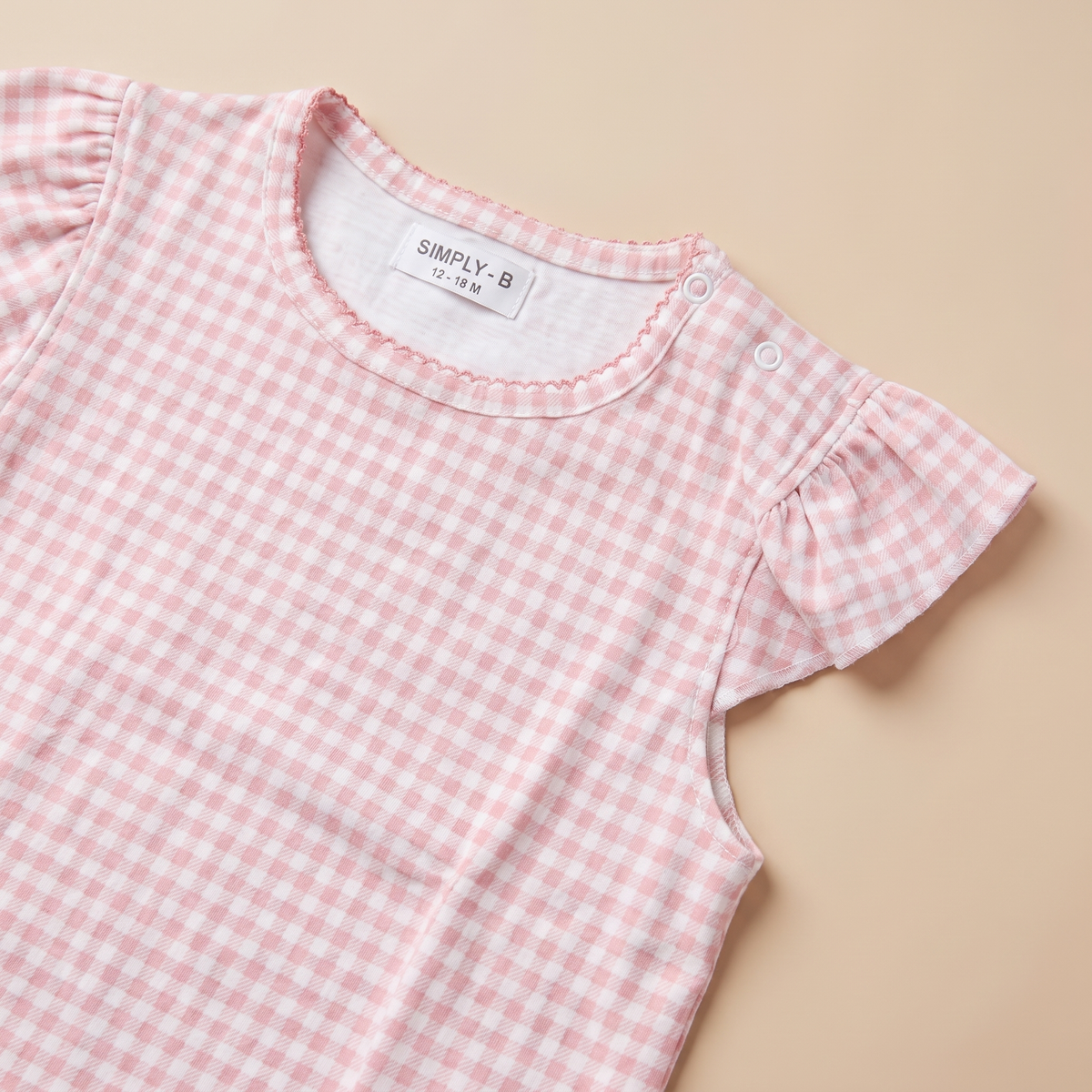 Ranita Bebé Niña Algodón Vichy rosado