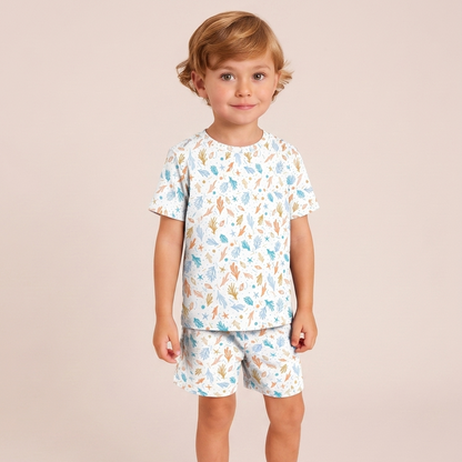 Pijama Niño Corto Algodón fondo marino