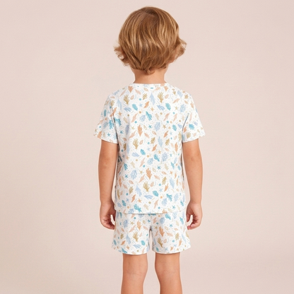 Pijama Niño Corto Algodón fondo marino