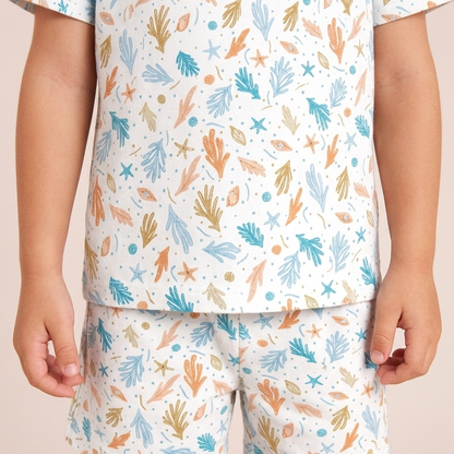 Pijama Niño Corto Algodón fondo marino