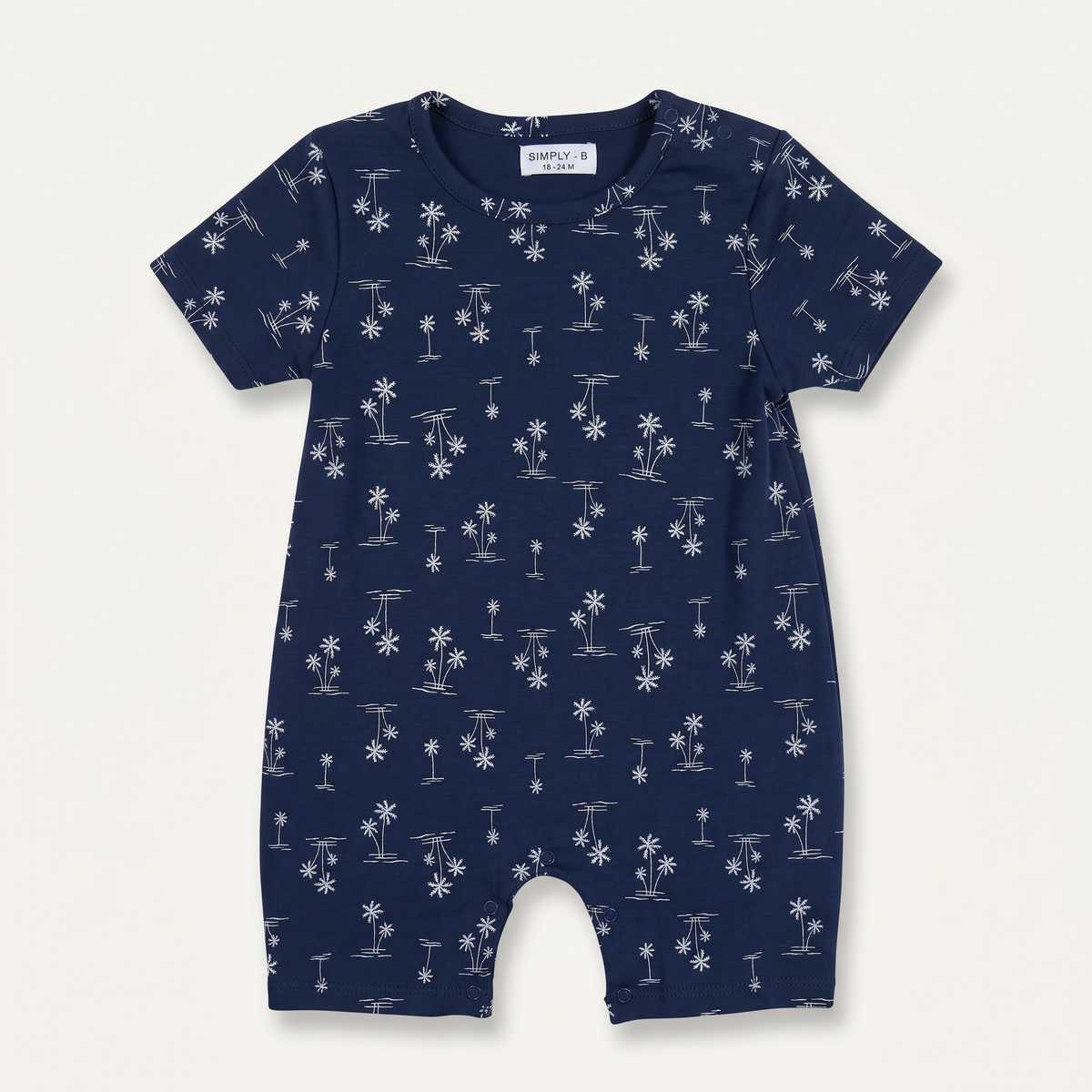 Ranita Bebé Niño Algodón Pima palmeras azules