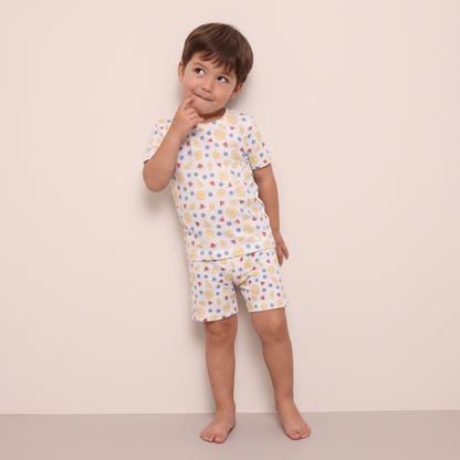Pijama Niño Corto Algodón Pima frutal