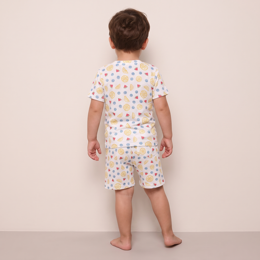 Pijama Niño Corto Algodón Pima frutal
