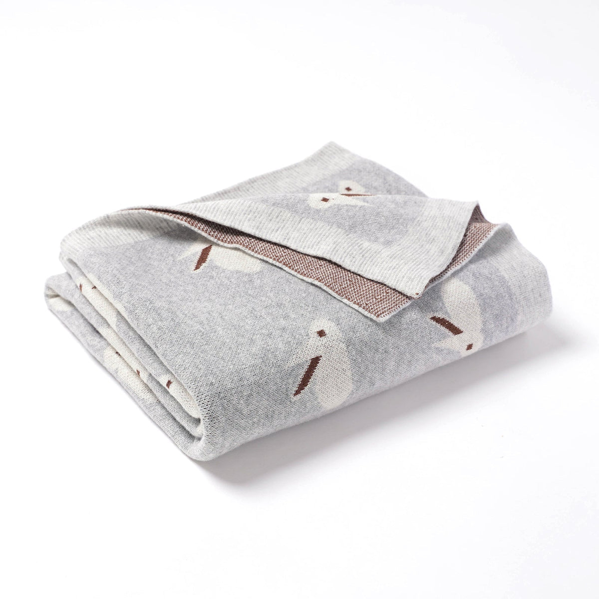 Manta de algodón para bebé SimplyB diseño conejo gris