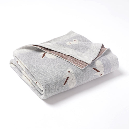 Manta de algodón para bebé SimplyB diseño conejo gris