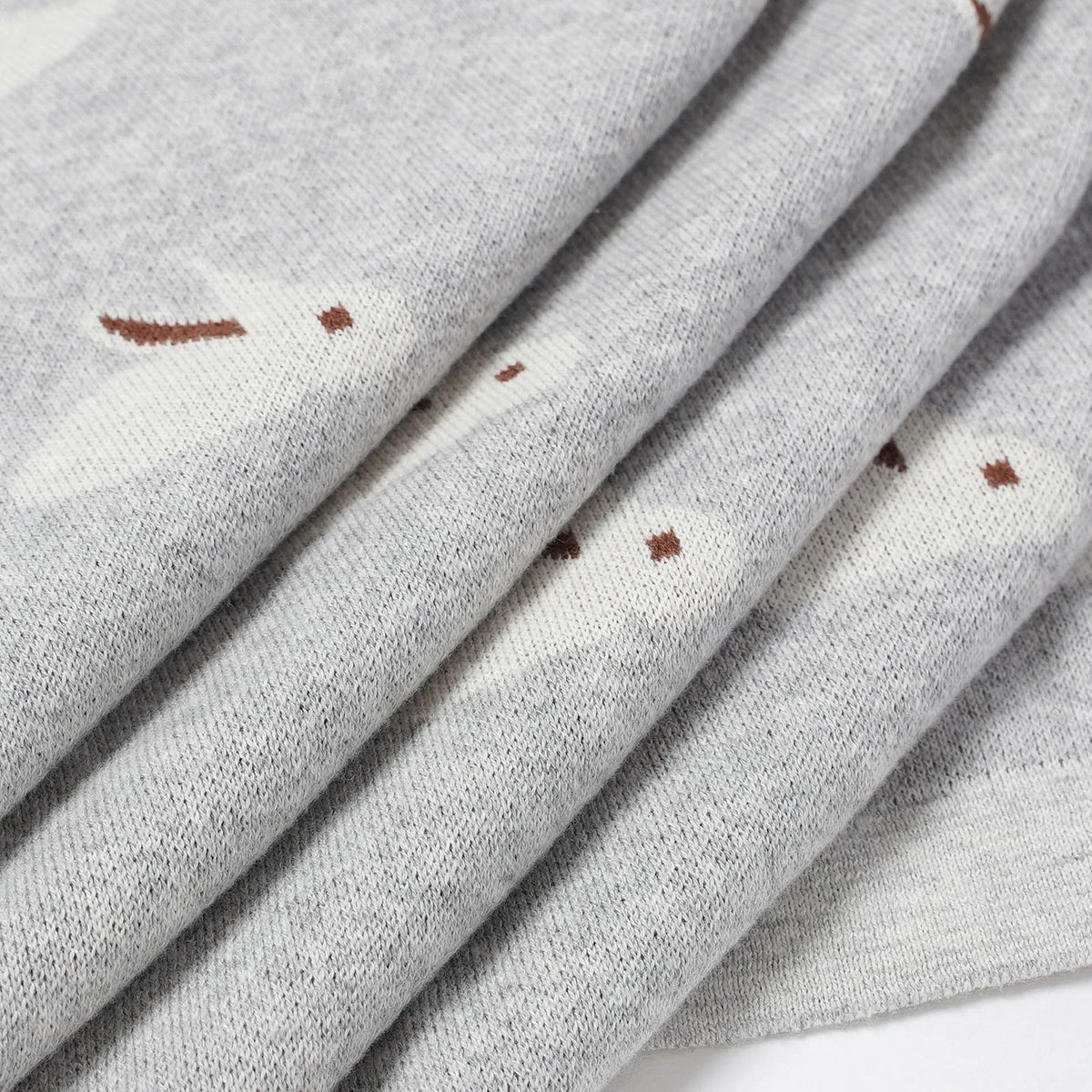 Manta de algodón para bebé SimplyB diseño conejo gris