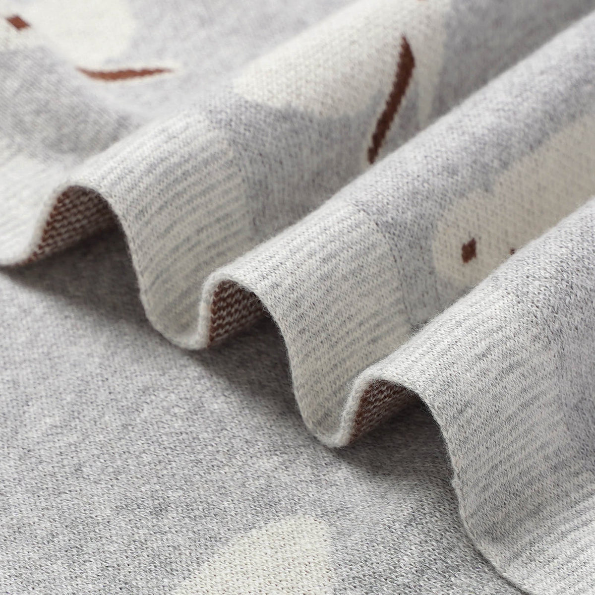 Manta de algodón para bebé SimplyB diseño conejo gris