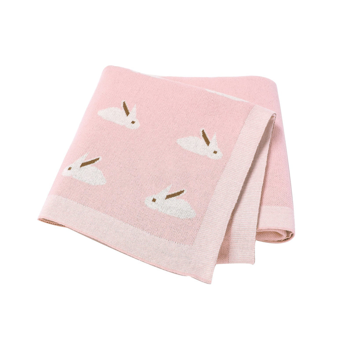 Manta de algodón para bebé SimplyB diseño conejo rosado