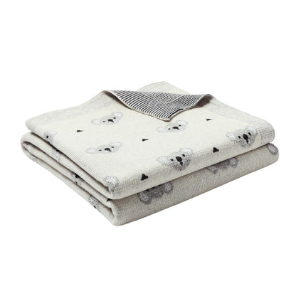 Manta  de algodón para bebé koala blanco - SimplyB