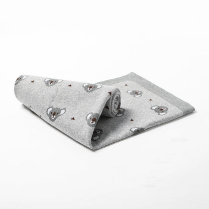 Manta de algodón para bebé koala gris - SimplyB