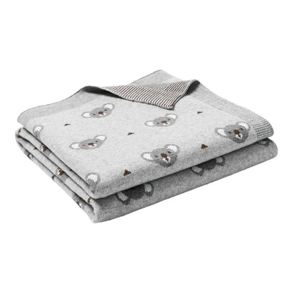 Manta de algodón para bebé koala gris - SimplyB