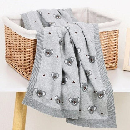 Manta de algodón para bebé koala gris - SimplyB