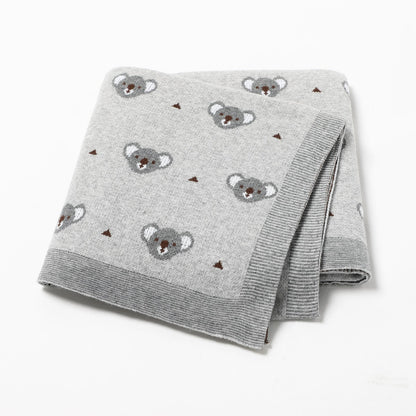 Manta de algodón para bebé koala gris - SimplyB