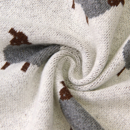 Manta de algodón para bebé SimplyB de algodón diseño oveja blanca - SimplyB