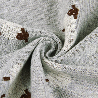 Manta de algodón para bebé SimplyB de algodón diseño oveja gris