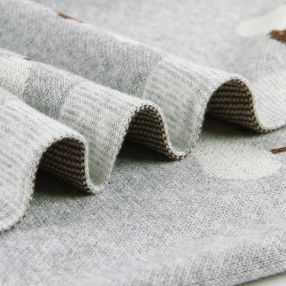 Manta de algodón para bebé SimplyB de algodón diseño oveja gris
