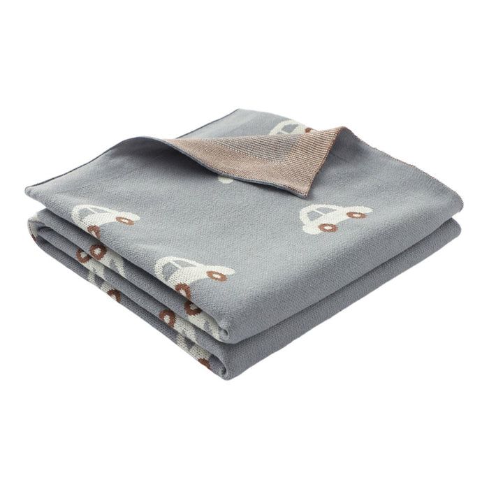 Manta de algodón para bebé SimplyB de algodón diseño auto gris - SimplyB