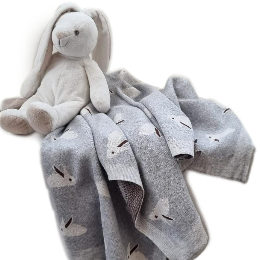 Manta bebé conejo gris - SimplyB