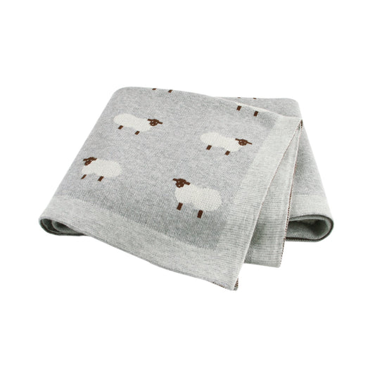Manta bebé oveja gris - SimplyB