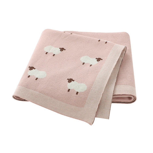 Manta bebé oveja rosado claro - SimplyB