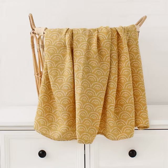 Manta bebé swaddle muselina amarilla - SimplyB