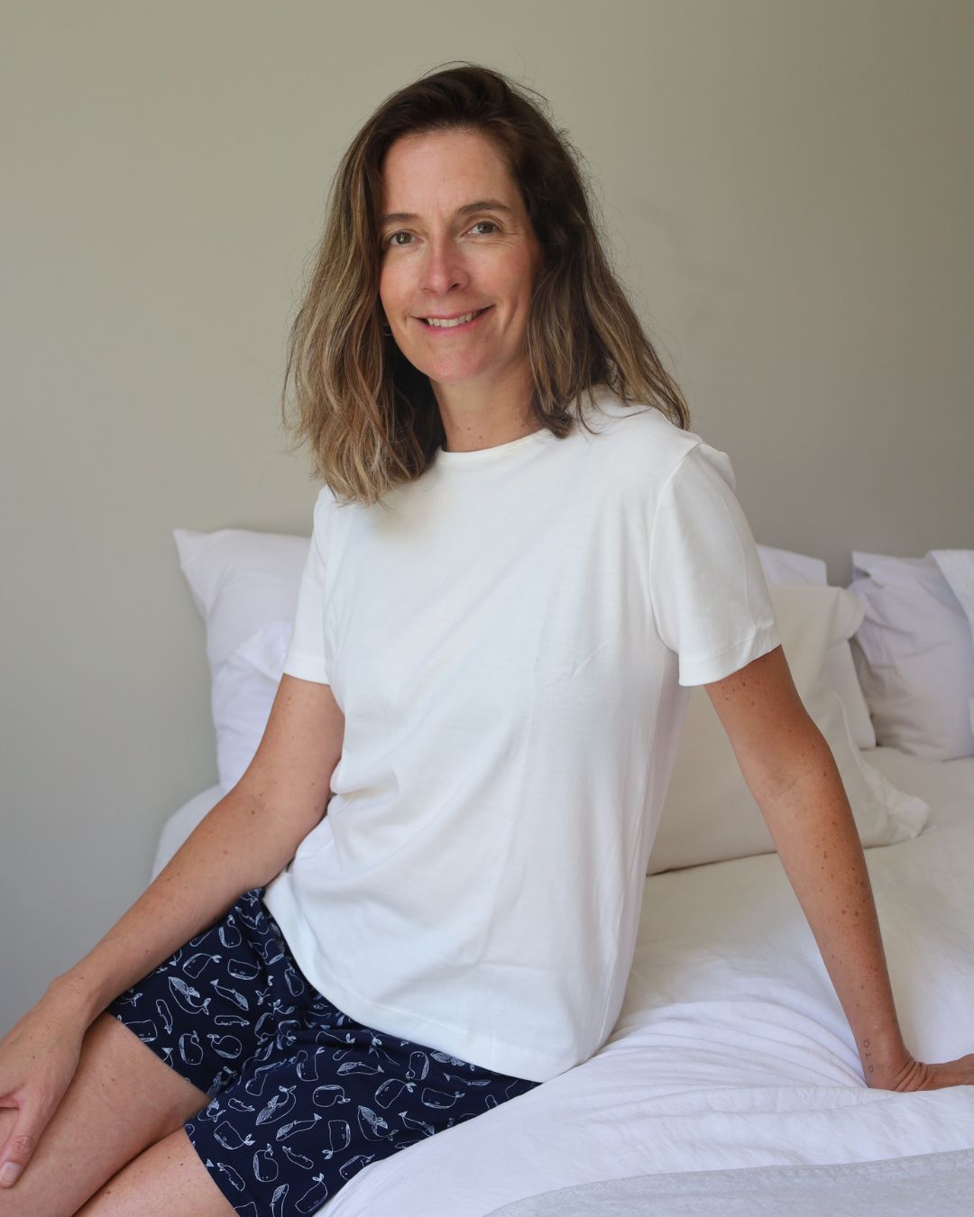 Pijama corto ballena cuello polo mujer - SimplyB